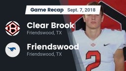 Recap: Clear Brook  vs. Friendswood  2018