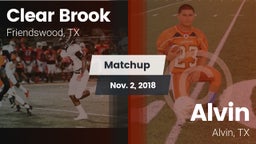 Matchup: Clear Brook High vs. Alvin  2018