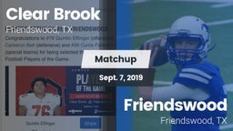 Matchup: Clear Brook High vs. Friendswood  2019