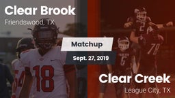 Matchup: Clear Brook High vs. Clear Creek  2019