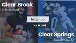 Matchup: Clear Brook High vs. Clear Springs  2019