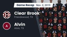 Recap: Clear Brook  vs. Alvin  2019