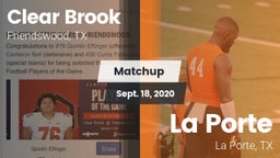 Matchup: Clear Brook High vs. La Porte  2020