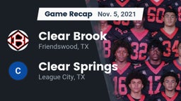 Recap: Clear Brook  vs. Clear Springs  2021