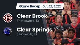 Recap: Clear Brook  vs. Clear Springs  2022