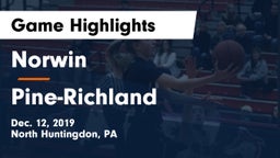 Norwin  vs Pine-Richland  Game Highlights - Dec. 12, 2019