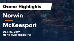 Norwin  vs McKeesport  Game Highlights - Dec. 27, 2019