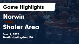 Norwin  vs Shaler Area  Game Highlights - Jan. 9, 2020