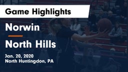 Norwin  vs North Hills  Game Highlights - Jan. 20, 2020