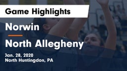 Norwin  vs North Allegheny  Game Highlights - Jan. 28, 2020