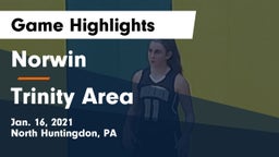 Norwin  vs Trinity Area  Game Highlights - Jan. 16, 2021
