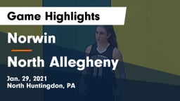 Norwin  vs North Allegheny  Game Highlights - Jan. 29, 2021