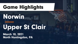 Norwin  vs Upper St Clair Game Highlights - March 10, 2021