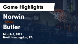 Norwin  vs Butler  Game Highlights - March 6, 2021