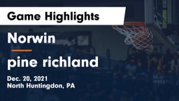 Norwin  vs pine richland Game Highlights - Dec. 20, 2021