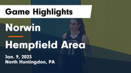 Norwin  vs Hempfield Area  Game Highlights - Jan. 9, 2023