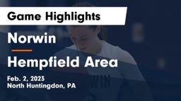 Norwin  vs Hempfield Area  Game Highlights - Feb. 2, 2023
