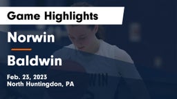 Norwin  vs Baldwin  Game Highlights - Feb. 23, 2023