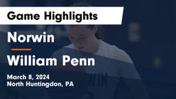 Norwin  vs William Penn  Game Highlights - March 8, 2024
