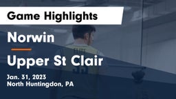 Norwin  vs Upper St Clair Game Highlights - Jan. 31, 2023