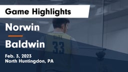 Norwin  vs Baldwin  Game Highlights - Feb. 3, 2023