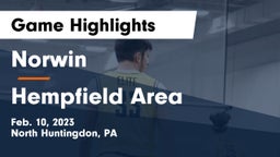 Norwin  vs Hempfield Area  Game Highlights - Feb. 10, 2023