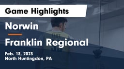 Norwin  vs Franklin Regional  Game Highlights - Feb. 13, 2023