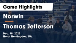 Norwin  vs Thomas Jefferson  Game Highlights - Dec. 18, 2023