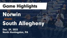 Norwin  vs South Allegheny  Game Highlights - Dec. 29, 2023
