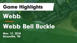Webb  vs Webb Bell Buckle Game Highlights - Nov. 17, 2018