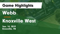 Webb  vs Knoxville West Game Highlights - Jan. 14, 2019