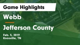 Webb  vs Jefferson County Game Highlights - Feb. 5, 2019