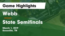 Webb  vs State Semifinals Game Highlights - March 1, 2019