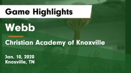 Webb  vs Christian Academy of Knoxville Game Highlights - Jan. 10, 2020