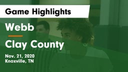 Webb  vs Clay County  Game Highlights - Nov. 21, 2020