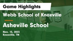 Webb School of Knoxville vs Asheville School Game Highlights - Nov. 15, 2023