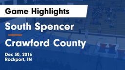 South Spencer  vs Crawford County Game Highlights - Dec 30, 2016