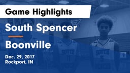 South Spencer  vs Boonville  Game Highlights - Dec. 29, 2017