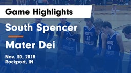 South Spencer  vs Mater Dei  Game Highlights - Nov. 30, 2018