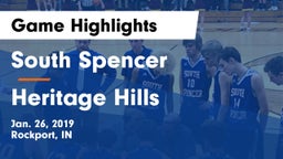 South Spencer  vs Heritage Hills  Game Highlights - Jan. 26, 2019