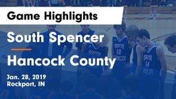 South Spencer  vs Hancock County  Game Highlights - Jan. 28, 2019