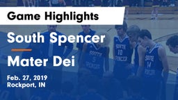 South Spencer  vs Mater Dei  Game Highlights - Feb. 27, 2019