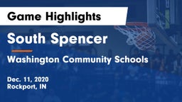 South Spencer  vs Washington Community Schools Game Highlights - Dec. 11, 2020