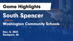 South Spencer  vs Washington Community Schools Game Highlights - Dec. 8, 2023