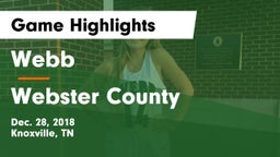 Webb  vs Webster County  Game Highlights - Dec. 28, 2018