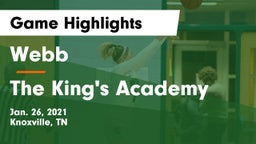 Webb  vs The King's Academy Game Highlights - Jan. 26, 2021
