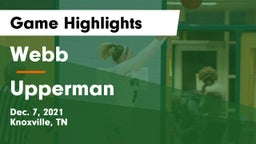 Webb  vs Upperman Game Highlights - Dec. 7, 2021