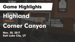 Highland  vs Corner Canyon  Game Highlights - Nov. 30, 2017