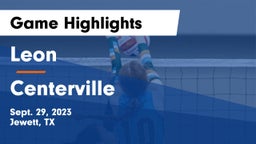 Leon  vs Centerville  Game Highlights - Sept. 29, 2023