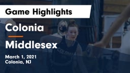 Colonia  vs Middlesex  Game Highlights - March 1, 2021